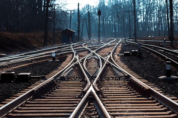 Seçici odak ile raylar