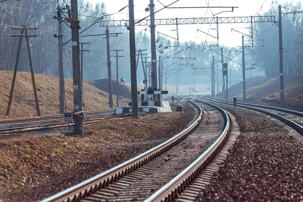 Rails met een selectieve aandacht — Stockfoto