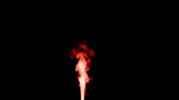 Red smoke on black isolated — Stock Video