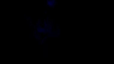 İzole siyah mavi duman