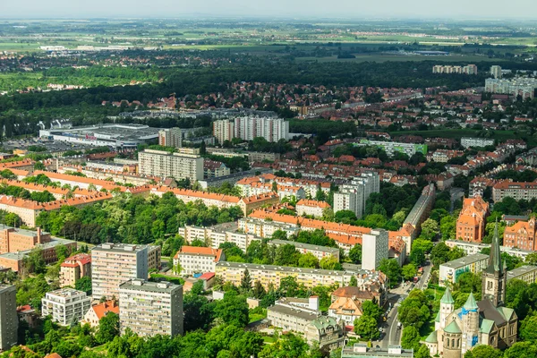 Luchtfoto van Wroclaw stad in Polen — Stockfoto