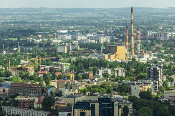 Luchtfoto van Wroclaw stad in Polen — Stockfoto