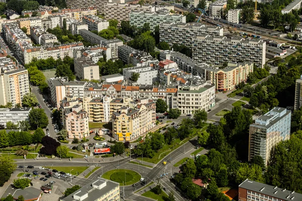 Vista aérea de la ciudad de Wroclaw en Polonia Fotos de stock libres de derechos