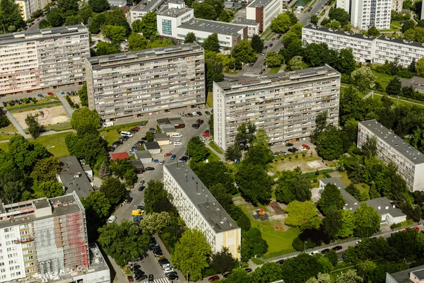 Vista aérea de la ciudad de Wroclaw en Polonia Imagen de stock