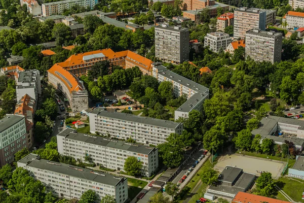 Vista aérea de la ciudad de Wroclaw en Polonia Fotos de stock