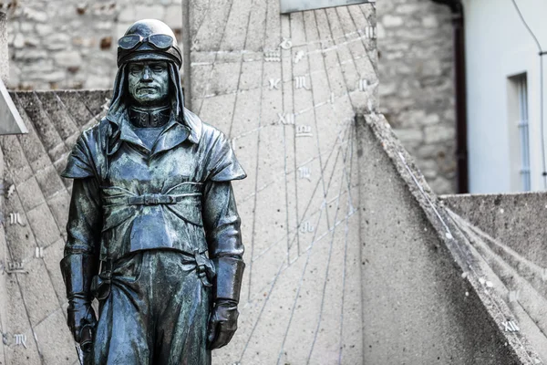 Pilot statue monument in prague