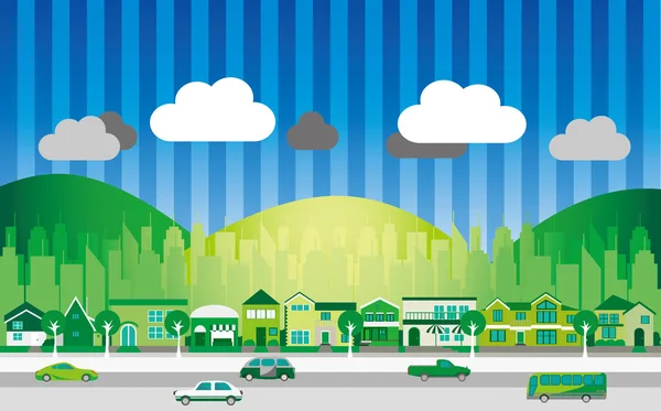 Paisaje urbano. — Vector de stock