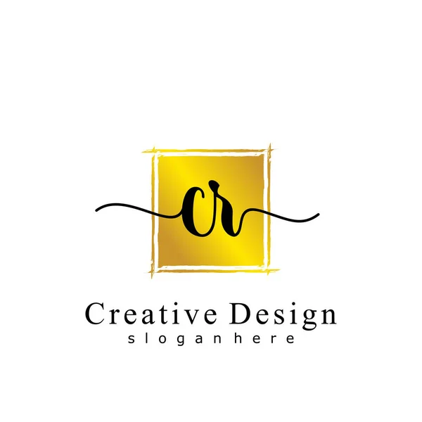 Concept Initial Logo Manuscrit Initial — Image vectorielle