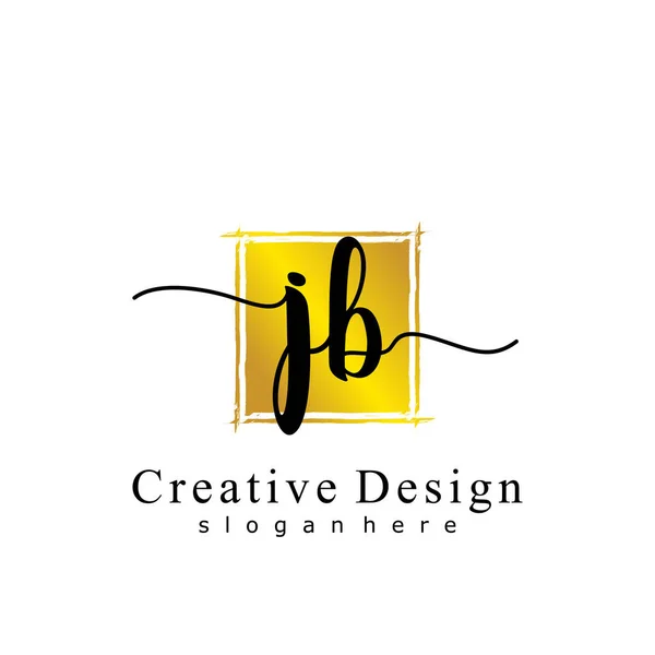 Concept Initial Logo Manuscrit Initial — Image vectorielle