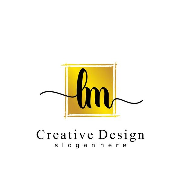 Concept Initial Logo Manuscrit Initial — Image vectorielle