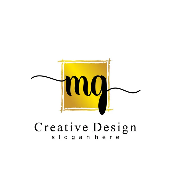 Concept Initial Logo Manuscrit Initial — Image vectorielle