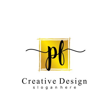 İlk PF el yazısı ilk logo kavramı