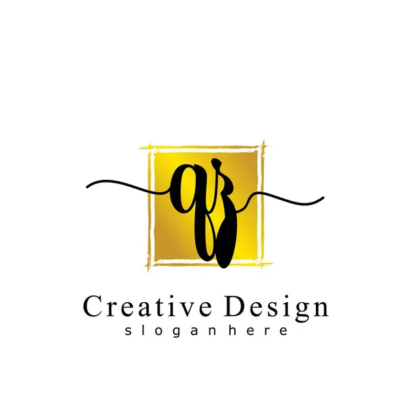 Concept Initial Logo Manuscrit Initial — Image vectorielle