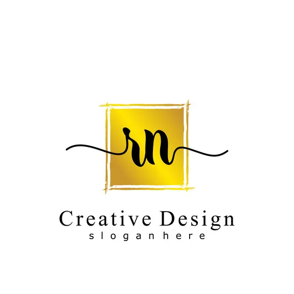 Concept Initial Logo Manuscrit Initial — Image vectorielle