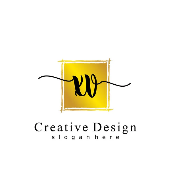 Ecriture Initiale Concept Logo Initial — Image vectorielle