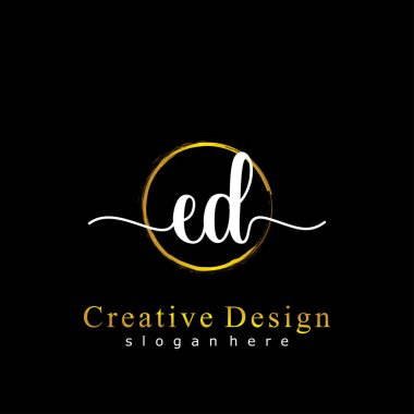 İlk logo kavramının ilk ED el yazısı