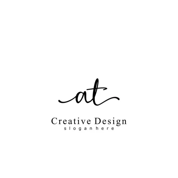 Ecriture Initiale Concept Logo Initial — Image vectorielle