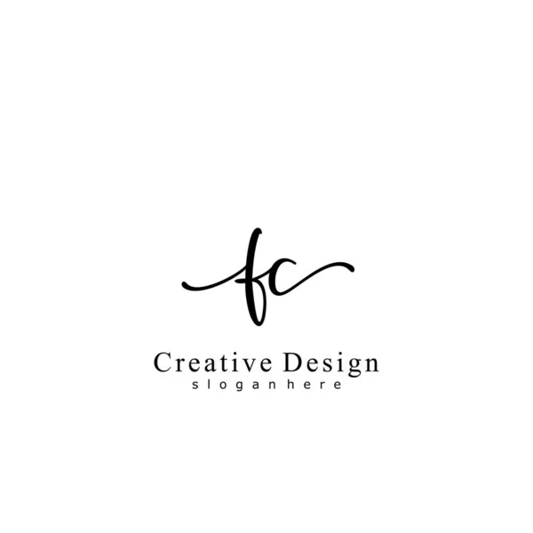 Ecriture Initiale Concept Logo Initial — Image vectorielle