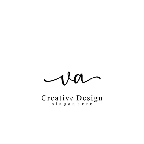 Ecriture Initiale Concept Logo Initial — Image vectorielle