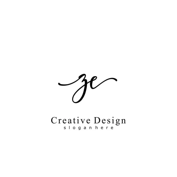 Ecriture Initiale Concept Logo Initial — Image vectorielle