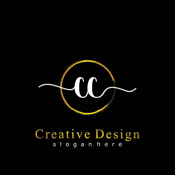 Ecriture Initiale Concept Logo Initial — Image vectorielle