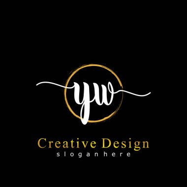 İlk logo kavramının YW el yazısı