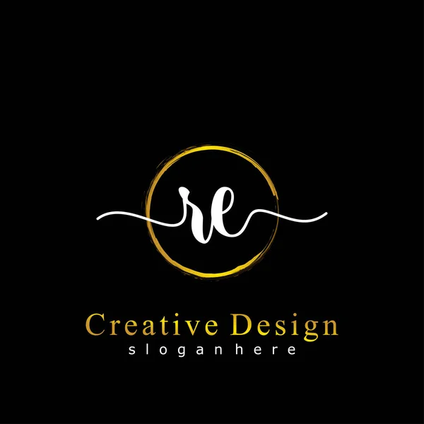 Ecriture Initiale Concept Logo Initial — Image vectorielle