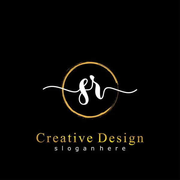 Ecriture Initiale Concept Logo Initial — Image vectorielle