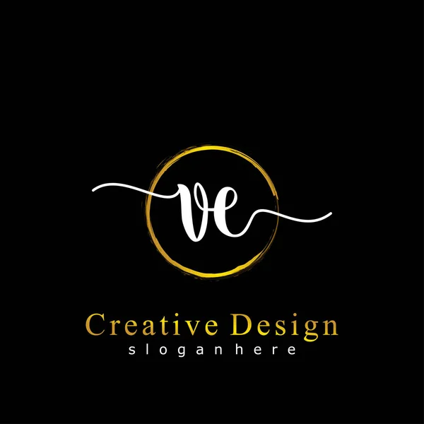 Ecriture Initiale Concept Logo Initial — Image vectorielle