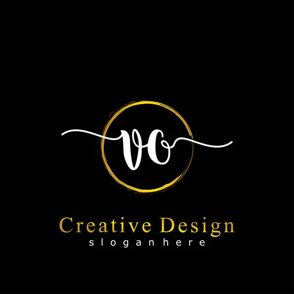 Ecriture Initiale Concept Logo Initial — Image vectorielle