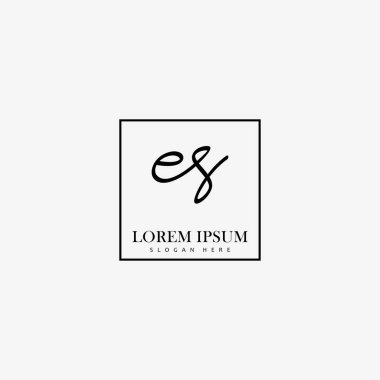 İlk logo kavramının ilk ES el yazısı