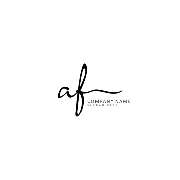 Handwriting Inicial Conceito Logotipo Inicial —  Vetores de Stock