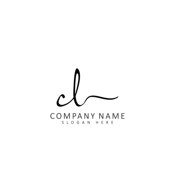 Initial Handwriting Initial Logo Concept — Stock Vector