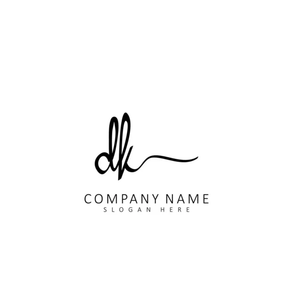 Initial Handwriting Initial Logo Concept — Stock Vector