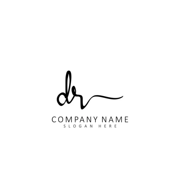 Initial Handwriting Initial Logo Concept — Stock Vector