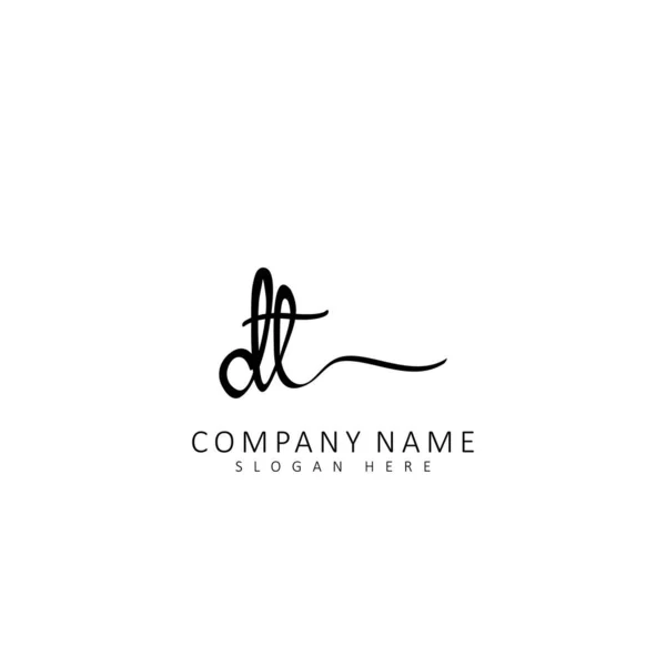 Initial Handwriting Initial Logo Concept — Stock Vector