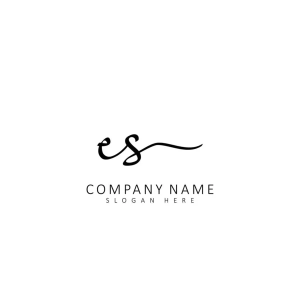 Escritura Inicial Del Concepto Logotipo Inicial — Vector de stock