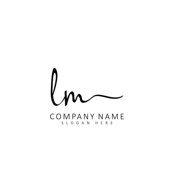 Inicial Escritura Mano Del Concepto Logotipo Inicial — Vector de stock