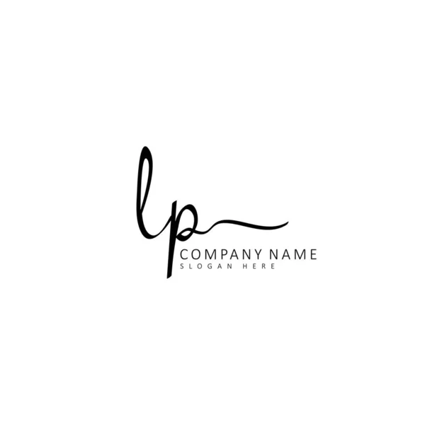 Initial Handwriting Initial Logo Concept — Stock Vector