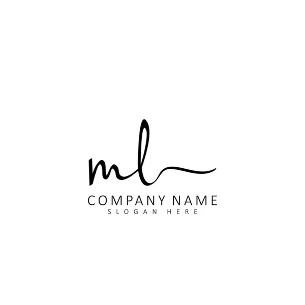 Initial Handwriting Initial Logo Concept — Stock Vector