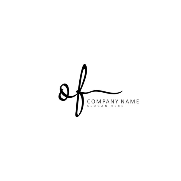 Initiale Écriture Concept Logo Initial — Image vectorielle