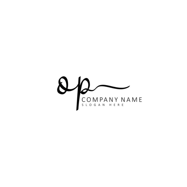 Calligrafia Iniziale Del Concetto Iniziale Del Logo — Vettoriale Stock