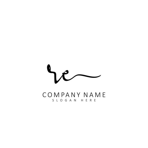 Redacción Inicial Del Concepto Logotipo Inicial — Vector de stock