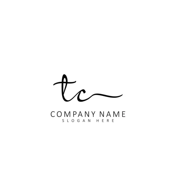 Escritura Inicial Del Concepto Inicial Del Logotipo — Vector de stock