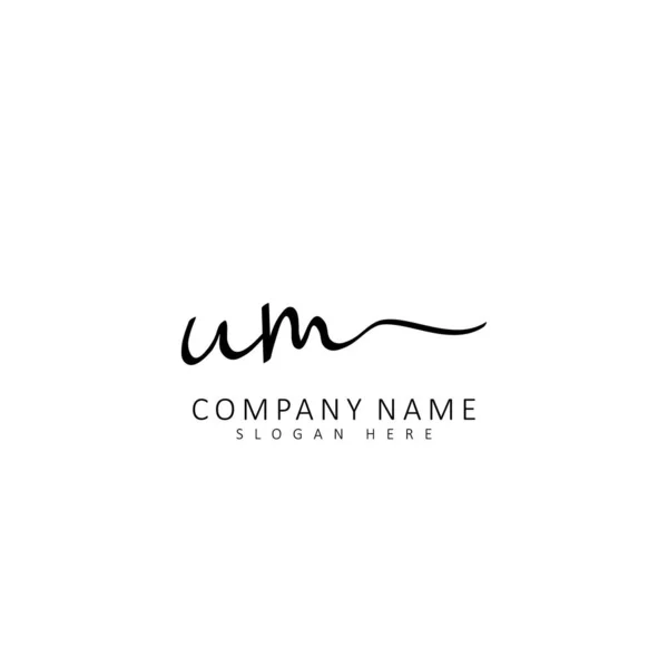 Initial Handwriting Initial Logo Concept — Stock Vector