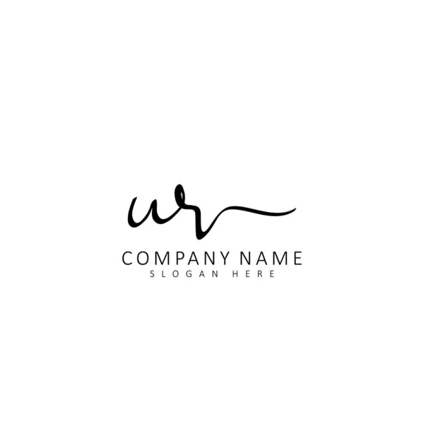 Iniziale Calligrafia Del Concetto Iniziale Del Logo — Vettoriale Stock