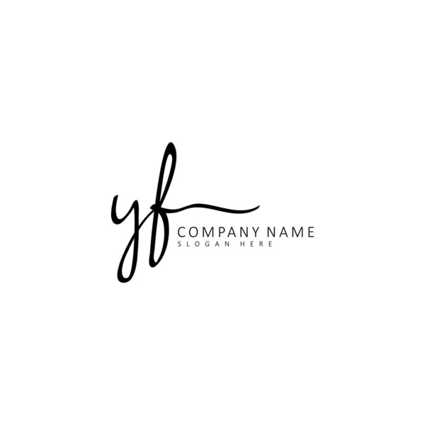 Iniziale Calligrafia Del Concetto Iniziale Del Logo — Vettoriale Stock