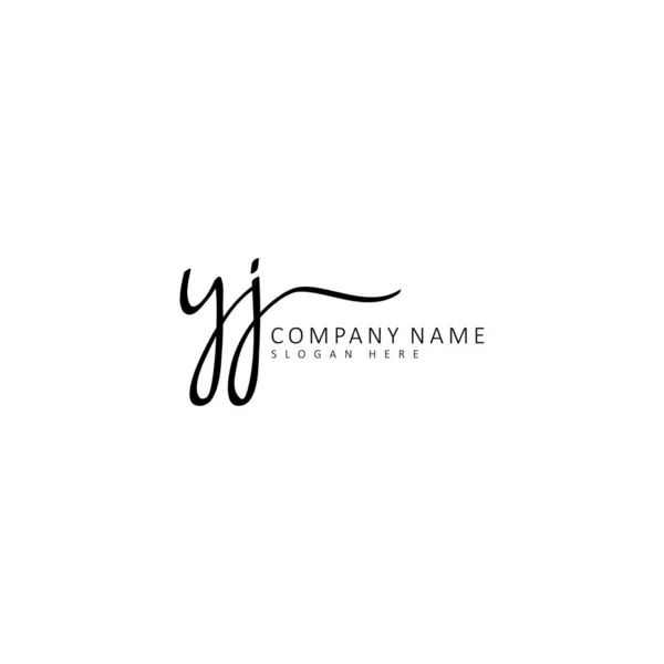 Initial Handwriting Initial Logo Concept — Stock Vector