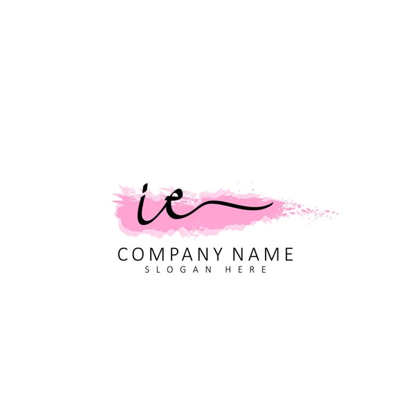 Ecriture Initiale Concept Logo Initial — Image vectorielle