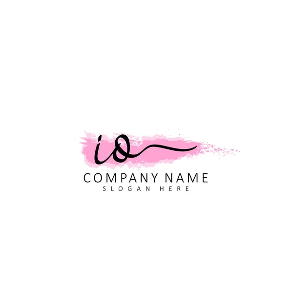 Manuscrito Inicial Conceito Logotipo Inicial —  Vetores de Stock